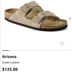Arizona Suede Leather Taupe Birkenstocks